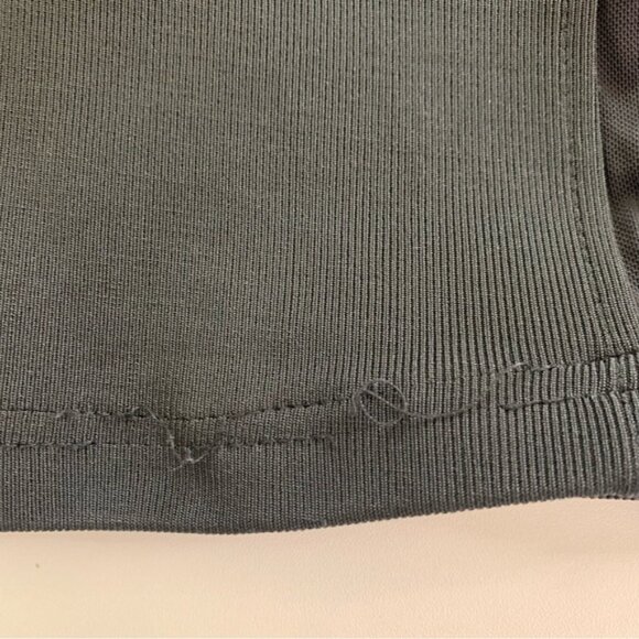 Missguided Black Ribbed Bodycon Pencil Skirt w/ Mesh Side Panels Size 12 - Picture 10 of 10